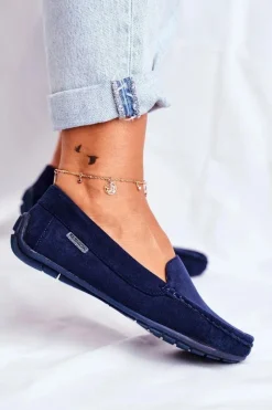 Online Mokasyny Damskie Granatowe Zamszowe Morreno Damskie Loafersy Damskie|Mokasyny Damskie Zamszowe