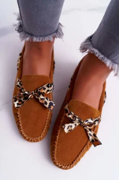 Boto Mokasyny Damskie Lu Boo Wygodne Camel Plummy