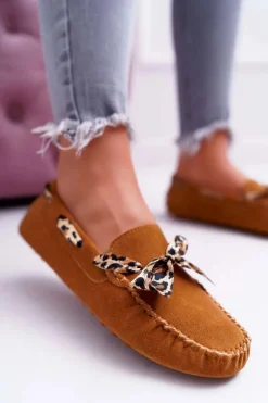 Boto Mokasyny Damskie Lu Boo Wygodne Camel Plummy