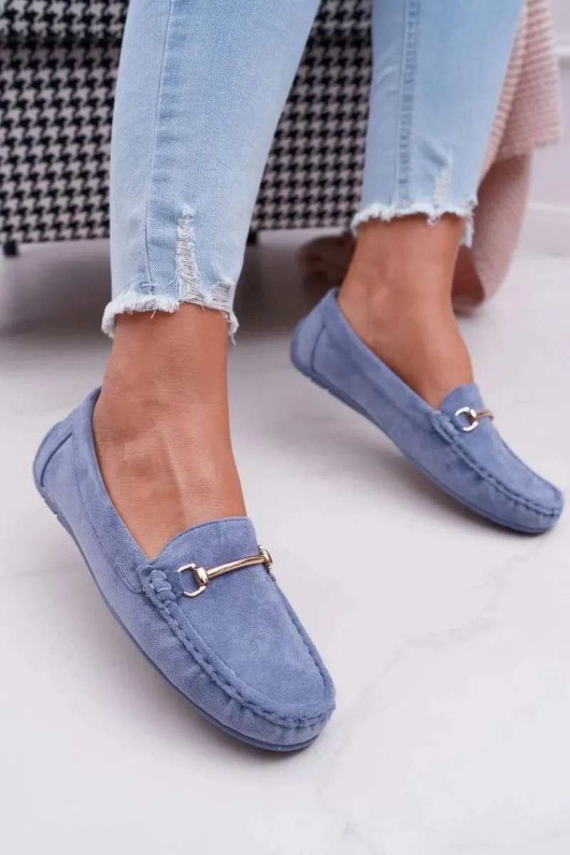 Discount Mokasyny Damskie Niebieskie Zamszowe Sonnero Damskie Mokasyny Damskie Zamszowe