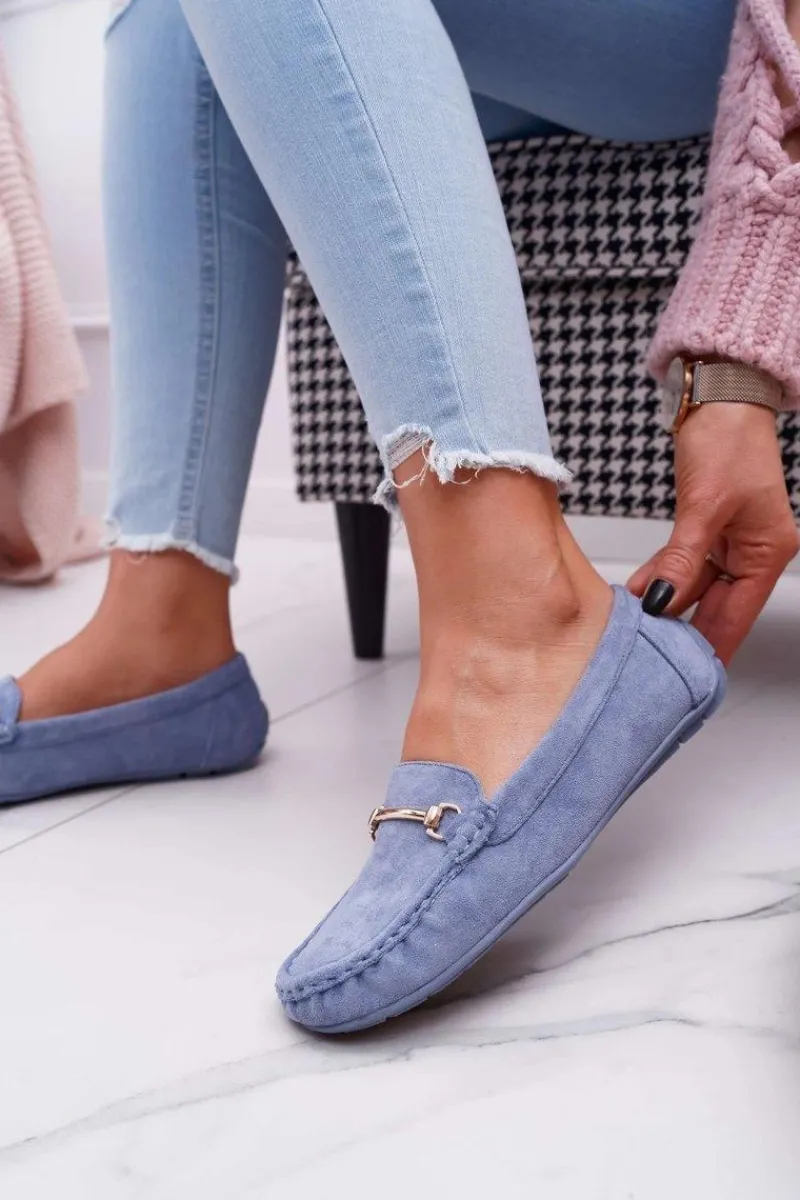 Discount Mokasyny Damskie Niebieskie Zamszowe Sonnero Damskie Mokasyny Damskie Zamszowe