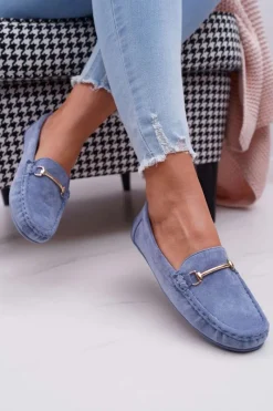 Discount Mokasyny Damskie Niebieskie Zamszowe Sonnero Damskie Mokasyny Damskie Zamszowe