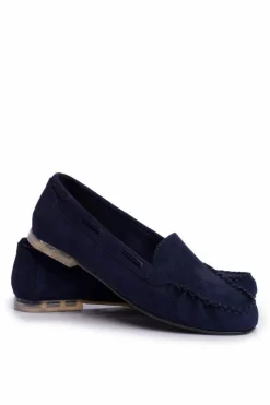 Mokasyny Damskie Zamszowe>Buty Sergio Leone Mokasyny Damskie Sergio Leone Zamszowe Granatowe MK722