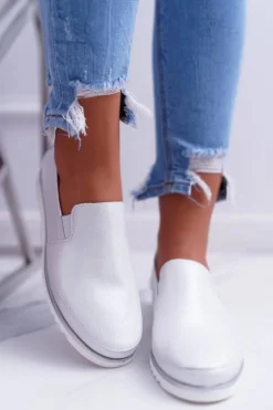 Mokasyny Damskie Skórzane>Buty Sergio Leone Mokasyny Damskie Sergio Leone Srebrne Magento