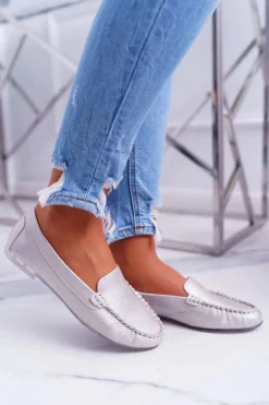 Online Buty Sergio Leone Mokasyny Damskie Sergio Leone Różowa Perła Winted