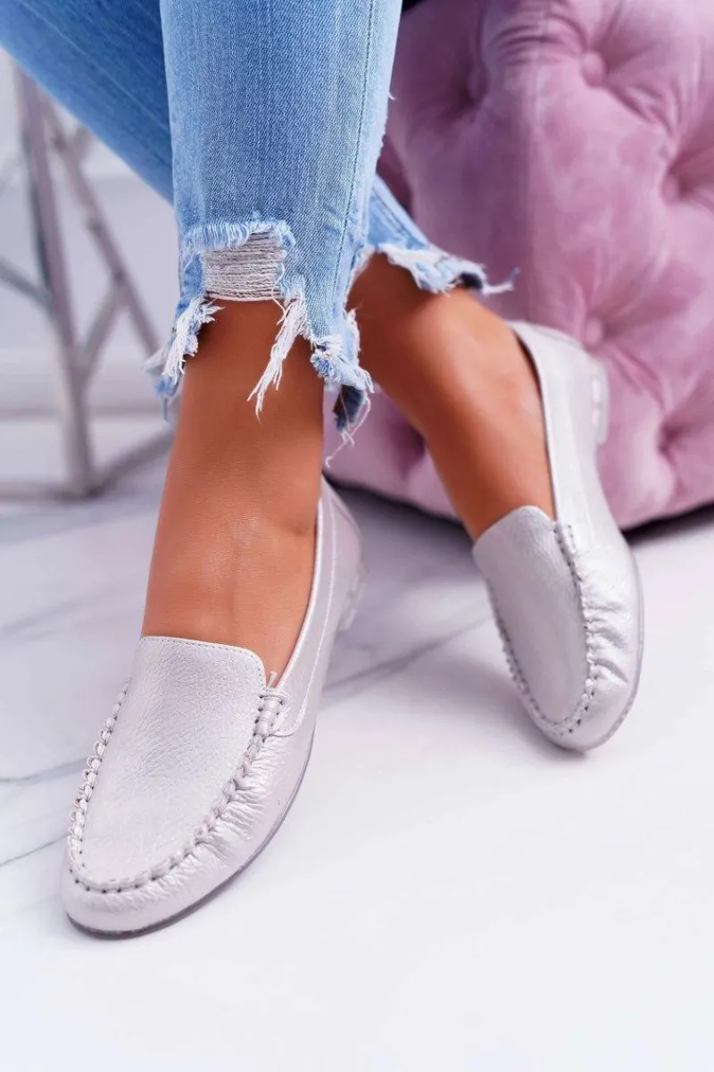 Online Buty Sergio Leone Mokasyny Damskie Sergio Leone Różowa Perła Winted