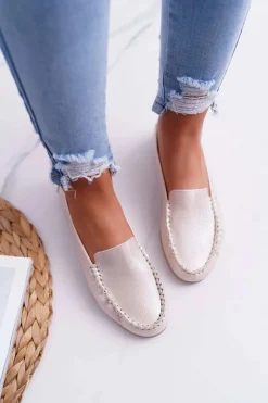 Online Buty Sergio Leone Mokasyny Damskie Sergio Leone Złota Perła Winted