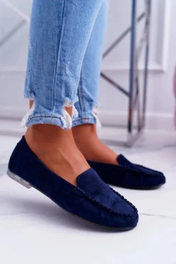 Mokasyny Damskie Zamszowe>Buty Sergio Leone Mokasyny Damskie Sergio Leone Zamszowe Granatowe Winted