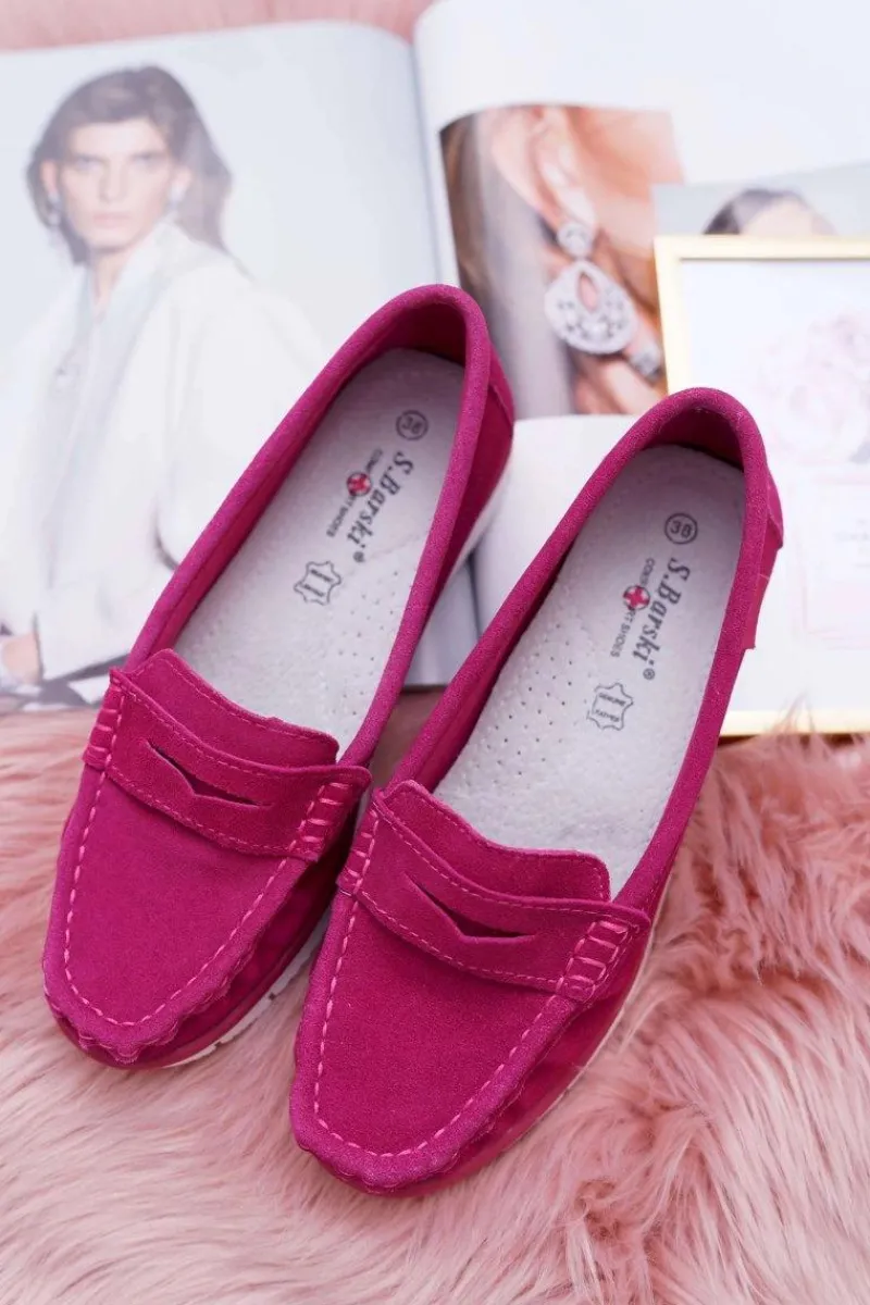 Online Mokasyny Damskie Skóra Zamszowa Fuksja Lauren Damskie Mokasyny Damskie Zamszowe