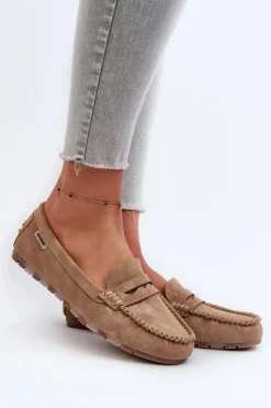 Best Mokasyny Damskie Z Eko Skóry Brązowe Celoria Damskie Loafersy Damskie|Mokasyny Damskie Skórzane