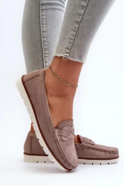 Loafersy Damskie|Mokasyny Damskie Skórzane><noscript><img width=