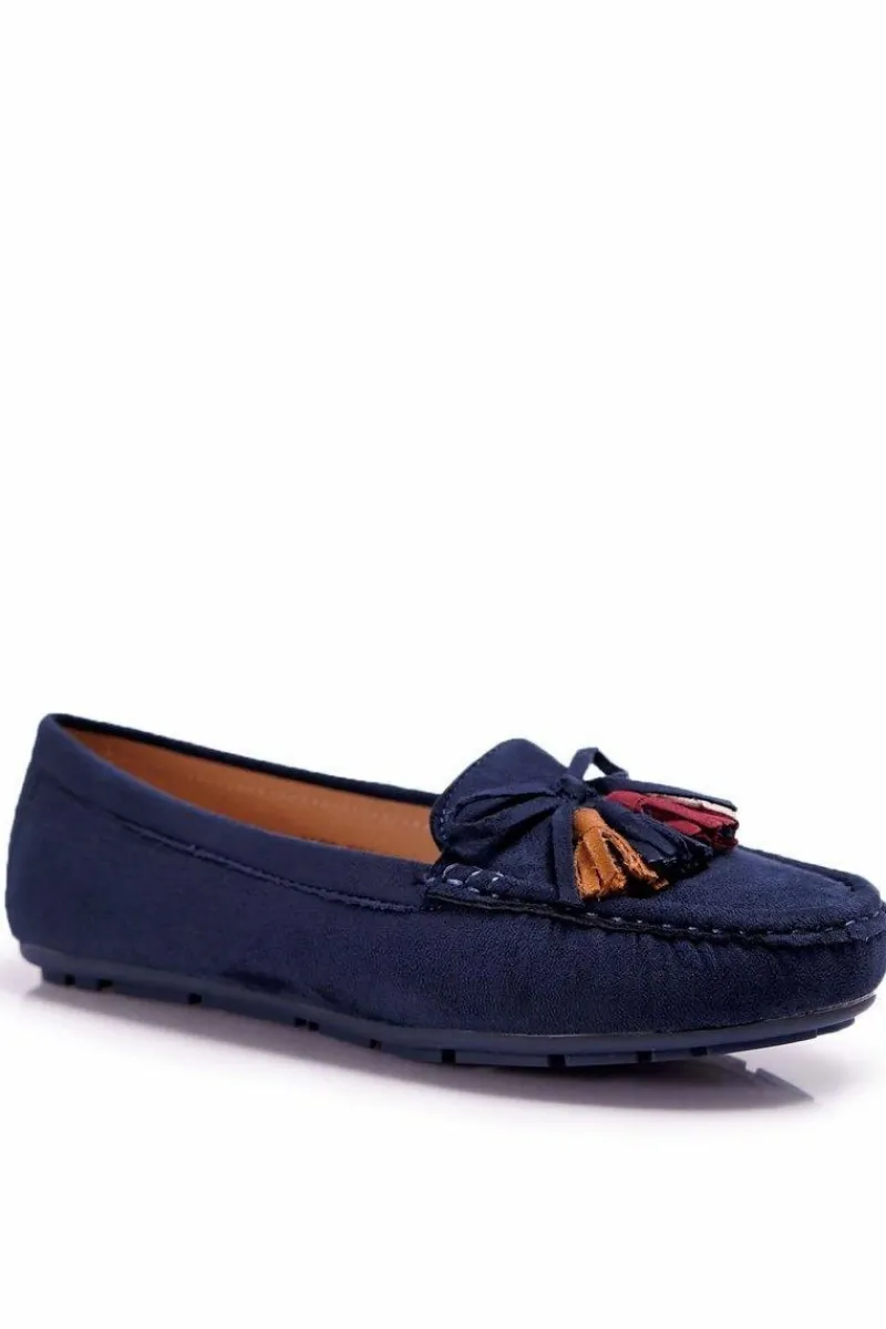 Mokasyny Damskie Zamszowe>Damskie buty S.Barski Mokasyny Damskie Zamszowe Granatowe S.Barski A199 Mohabe