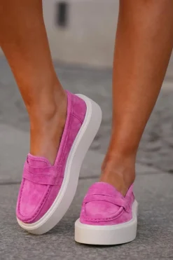 Discount Buty damskie Vinceza Mokasyny Damskie Zamszowe Na Platformie Vinceza 79535 Fuksja