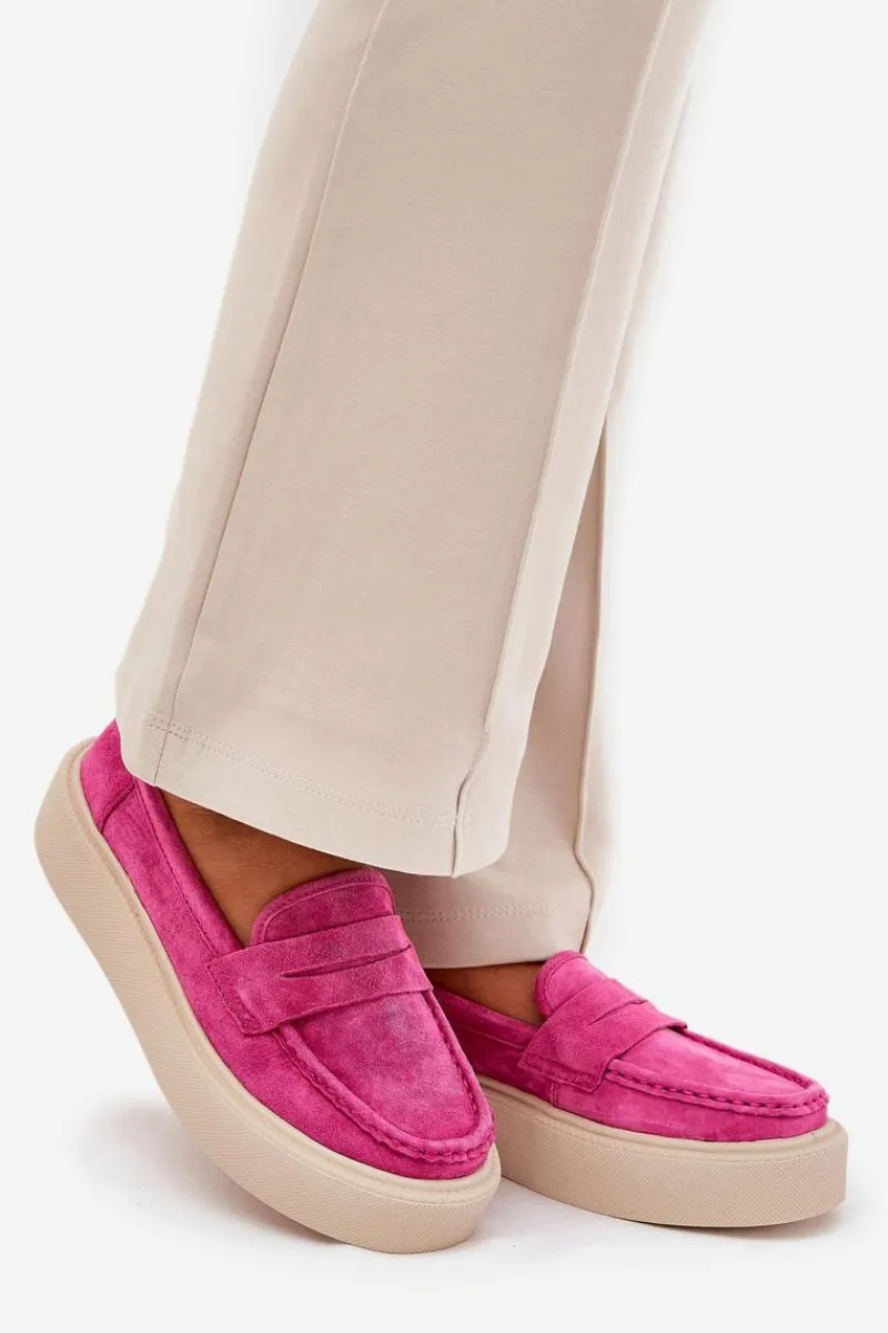 Discount Buty damskie Vinceza Mokasyny Damskie Zamszowe Na Platformie Vinceza 79535 Fuksja