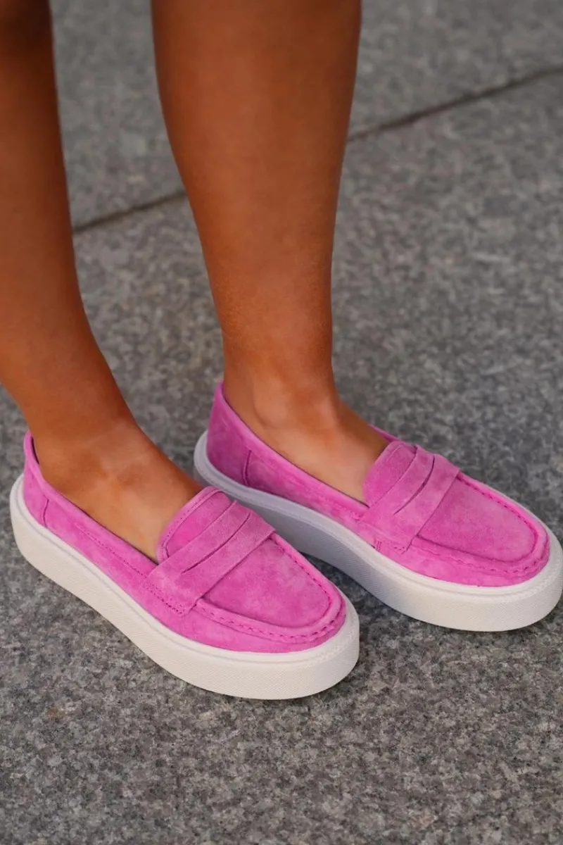 Discount Buty damskie Vinceza Mokasyny Damskie Zamszowe Na Platformie Vinceza 79535 Fuksja