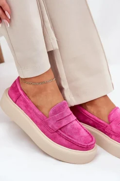 Discount Buty damskie Vinceza Mokasyny Damskie Zamszowe Na Platformie Vinceza 79535 Fuksja
