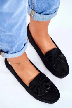 Mokasyny Damskie Zamszowe></noscript>Evento Mokasyny Damskie Zamszowe 20PB35-2003 Czarne Donna Mia