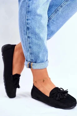 Mokasyny Damskie Zamszowe></noscript>Evento Mokasyny Damskie Zamszowe 20PB35-2003 Czarne Donna Mia