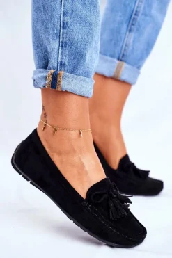 Mokasyny Damskie Zamszowe></noscript>Evento Mokasyny Damskie Zamszowe 20PB35-2003 Czarne Donna Mia