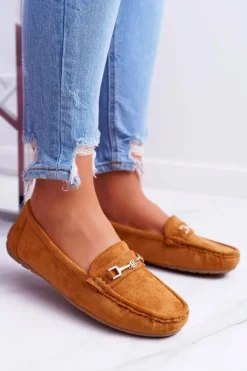 Discount Mokasyny Damskie Zamszowe Comfort Camel Anzio Damskie Mokasyny Damskie Zamszowe