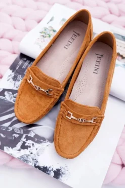 Discount Mokasyny Damskie Zamszowe Comfort Camel Anzio Damskie Mokasyny Damskie Zamszowe