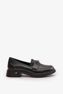 Clearance Mokasyny Damskie Ze Skóry Naturalnej Czarne Vinceza 58409 Damskie Loafersy Damskie|Mokasyny Damskie Lakierowane
