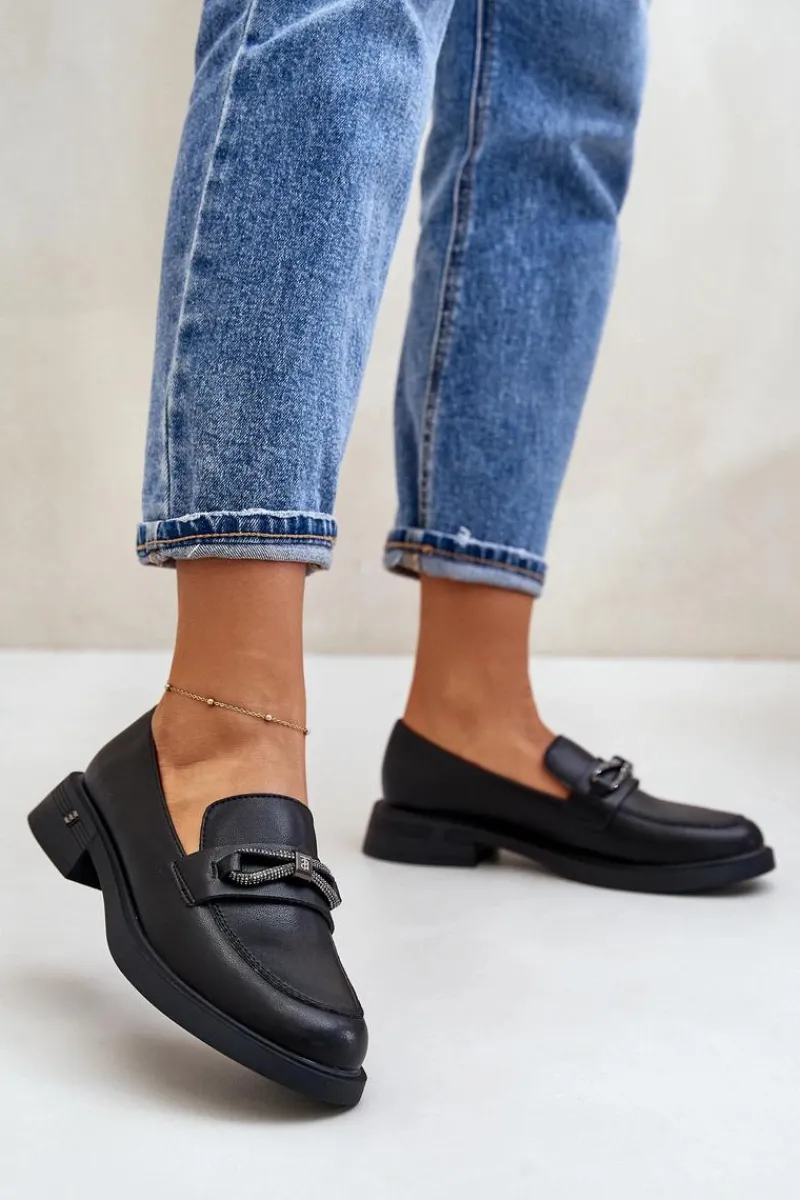 Loafersy Damskie|Mokasyny Damskie Skórzane>Buty damskie Vinceza Mokasyny Damskie Ze Skóry Naturalnej Vinceza 62181 Czarne