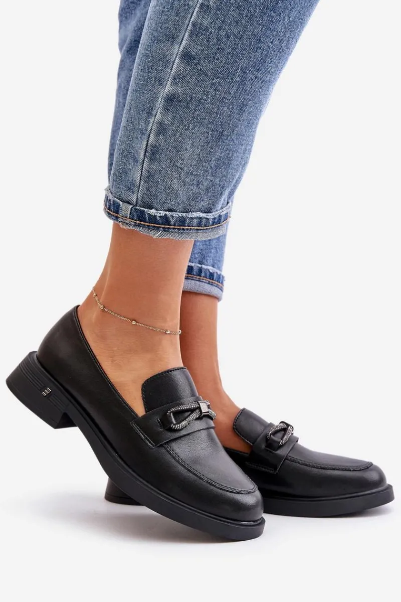 Loafersy Damskie|Mokasyny Damskie Skórzane>Buty damskie Vinceza Mokasyny Damskie Ze Skóry Naturalnej Vinceza 62181 Czarne