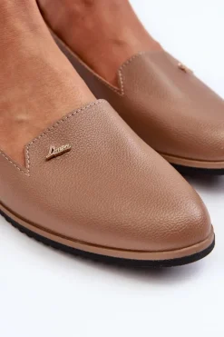 Mokasyny Na Płaskim Obcasie Damskie Brązowe Enzla Damskie Loafersy Damskie|Mokasyny Damskie Skórzane