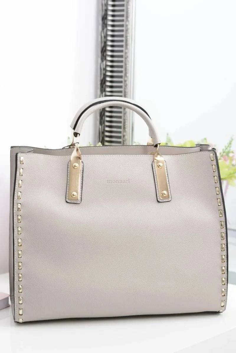 Outlet Monnari Beżowa Prostokątna Torba Damska