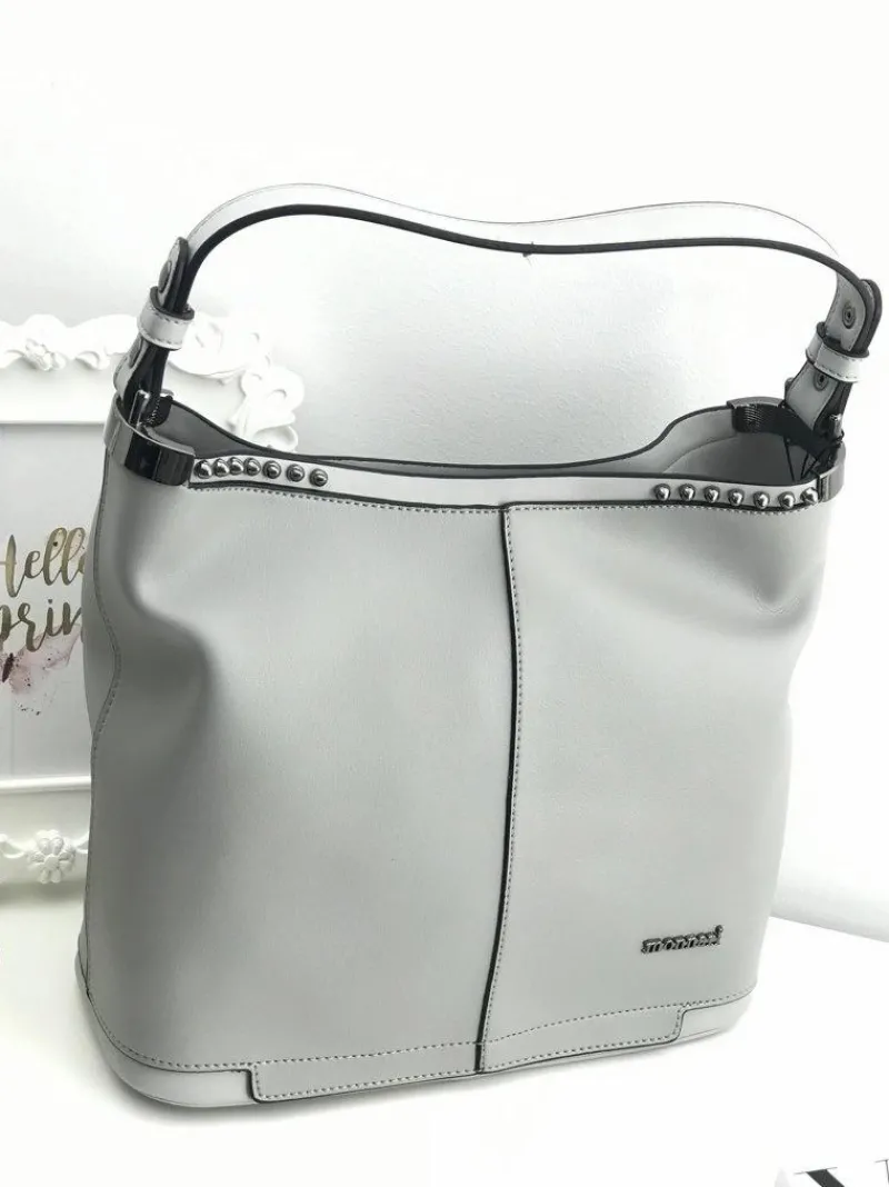 Torebki Monnari|Torebki Klasyczne>Monnari Szara Damska Torba Shopperka