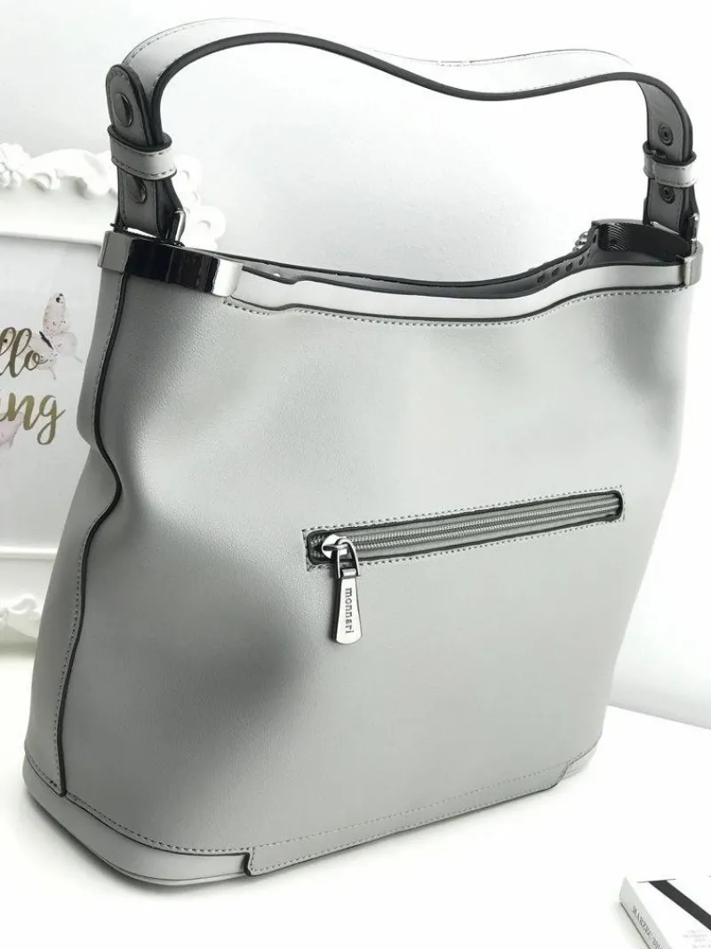 Torebki Monnari|Torebki Klasyczne>Monnari Szara Damska Torba Shopperka