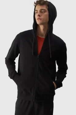 Online 4F Męska Bluza Dresowa Na Zamek Z Kapturem WMM00TSWSM1466-20S Czarna