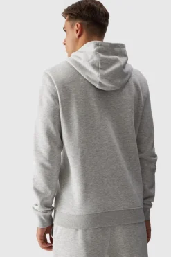 Clearance Męska Bluza Dresowa Nierozpinana Z Kapturem WMM00TSWSM1464-27M Jasnoszara Męskie Bluzy Męskie|Odzież 4F