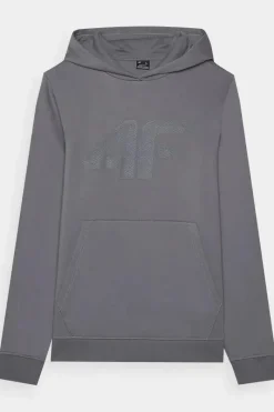 Clearance 4F Męska Bluza Dresowa Nierozpinana Z Kapturem WMM00TSWSM1464-25S Szara
