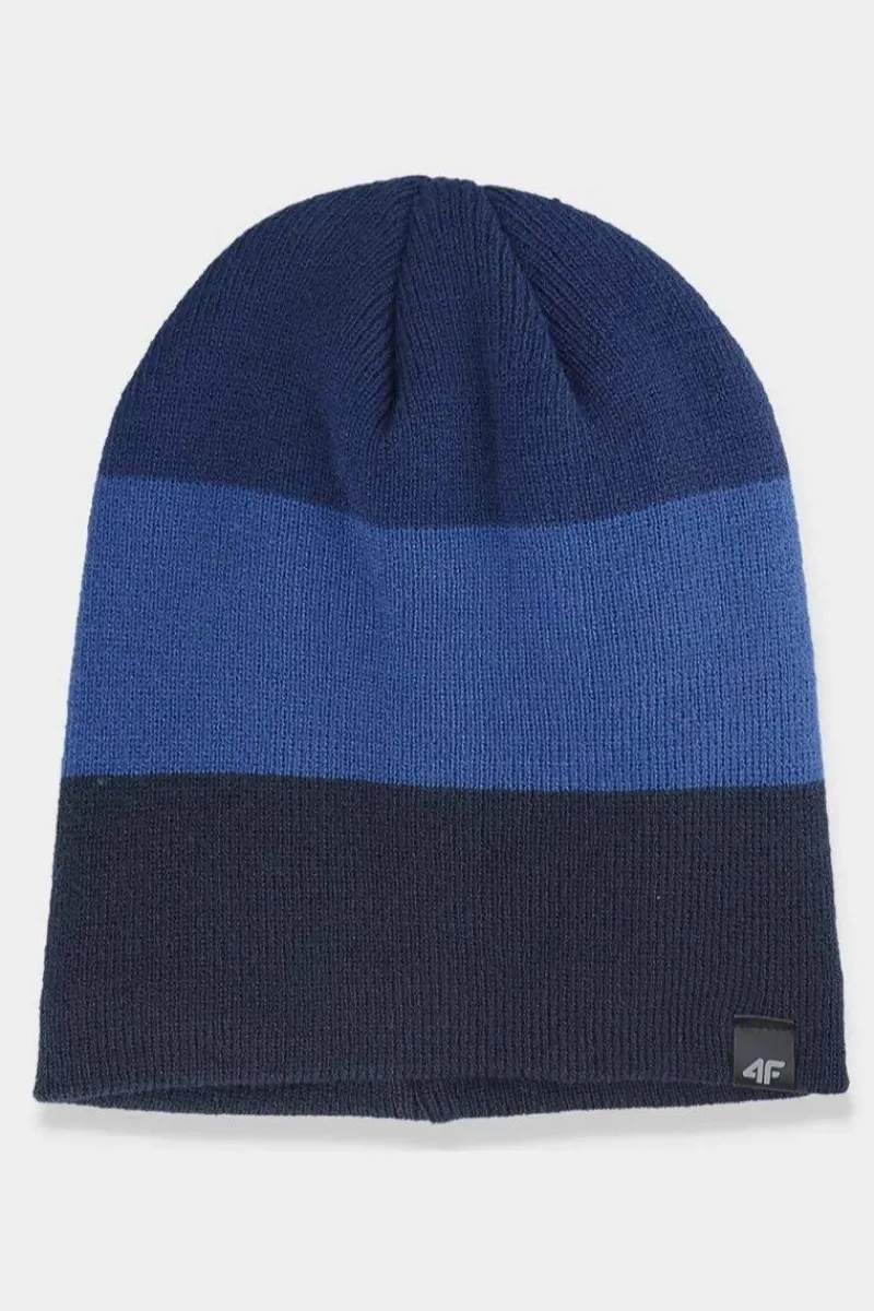 Hot Męska Czapka Zimowa AW23ACAPM305-31S Granatowa Okrycia Głowy