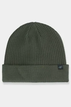 Discount Męska Czapka Zimowa AW23ACAPM309-43S Khaki Okrycia Głowy