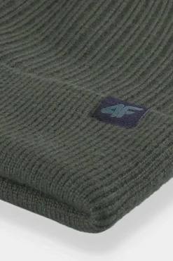 Discount Męska Czapka Zimowa AW23ACAPM309-43S Khaki Okrycia Głowy