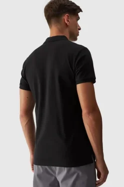 T-Shirty Męskie|Odzież 4F>4F Męska Koszulka Polo Regular Z Logo WMM00TPTSM316-20S Czarna