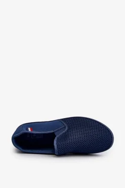 Discount Męskie Ażurowe Tenisówki Trampki Granatowe Koboru Męskie Trampki Niskie|Trampki Męskie Niskie