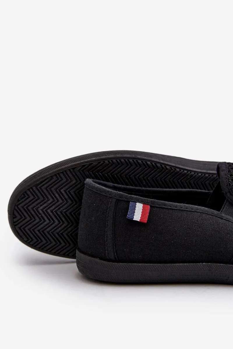 Trampki Niskie|Trampki Męskie Niskie>Evento Męskie Ażurowe Tenisówki Trampki Czarne Koboru