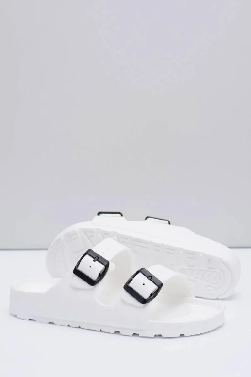 Clearance Boto Męskie Białe Ogrodowe Lekkie Klapki