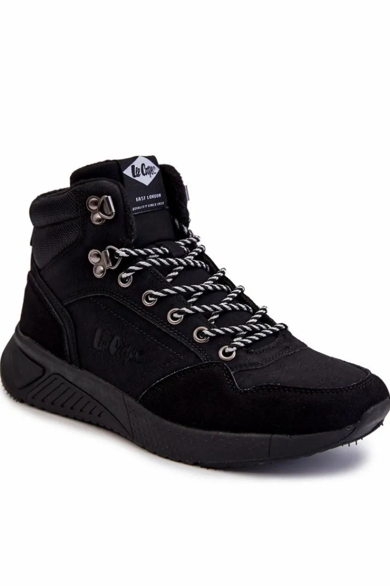 Best Męskie Botki Buty Trekkingowe Ocieplane LCJ-22-31-1457 Czarne Męskie Obuwie Trekkingowe Męskie|Botki Męskie