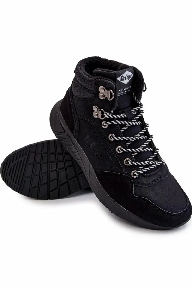 Best Męskie Botki Buty Trekkingowe Ocieplane LCJ-22-31-1457 Czarne Męskie Obuwie Trekkingowe Męskie|Botki Męskie