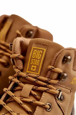 Discount Big Star Shoes Męskie Botki Trapery Memory Foam Big Star KK174119 Camel
