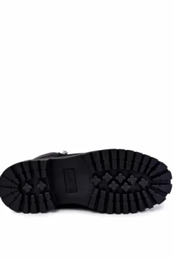 Outlet Big Star Shoes Męskie Botki Trapery Memory Foam Big Star KK174209 Czarne