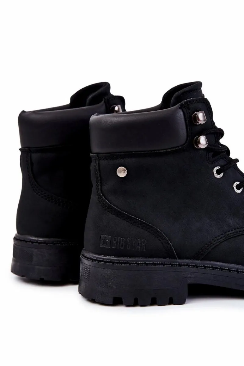 Outlet Big Star Shoes Męskie Botki Trapery Memory Foam Big Star KK174209 Czarne