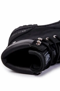 Outlet Big Star Shoes Męskie Botki Trapery Memory Foam Big Star KK174209 Czarne