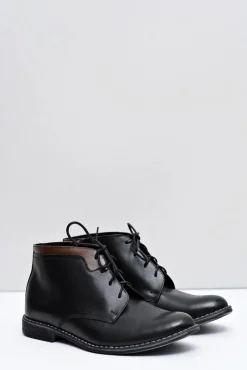 New Boto Męskie Botki Wysokie Ciepłe Z Zamkiem Czarne Mendez