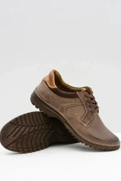 Męskie Brązowe Półbuty Ernesto Skóra Naturalna Męskie Półbuty Casual